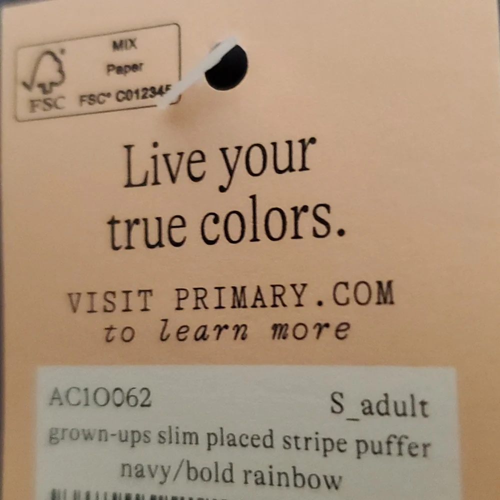 Primary jacket size small adult 🧥🧤🧣☔️❄️🌈 - Picture 4 of 16